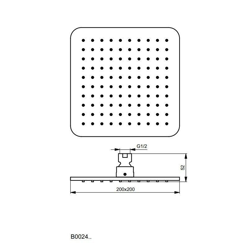 Верхний душ Ideal Standard Idealrain B0024AA купить в интернет-магазине сантехники Sanbest