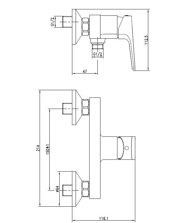 Смеситель для душа Cersanit NATURE 63065 купить в интернет-магазине сантехники Sanbest