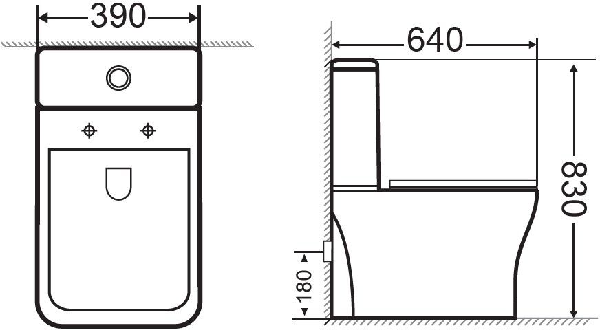 Унитаз-компакт Aquanet Rimless Cube 2-C CL-12288 с крышкой микролифт, с бачком, безободковый купить в интернет-магазине Sanbest