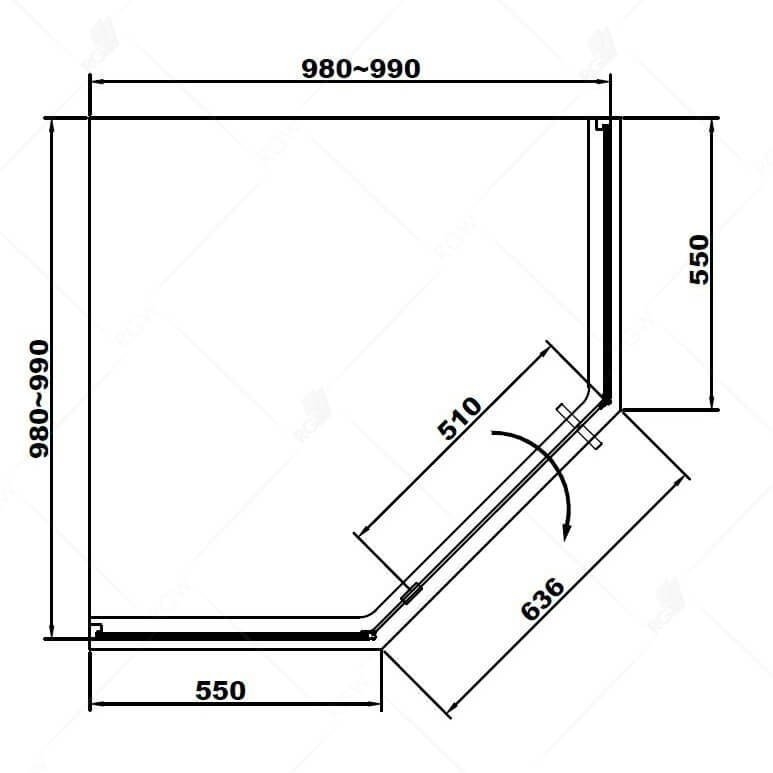 Душевой уголок RGW Stilvoll SV-81 100x100 купить в интернет-магазине Sanbest