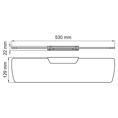 Полка WasserKRAFT Glan K-5124 купить в интернет-магазине сантехники Sanbest