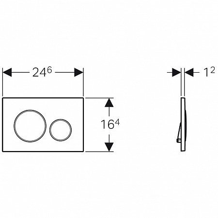 Кнопка для инсталляции Geberit Sigma 20 115.882.KJ.1 купить в интернет-магазине сантехники Sanbest