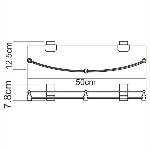 Полка WasserKRAFT Lopau K-6044 купить в интернет-магазине сантехники Sanbest