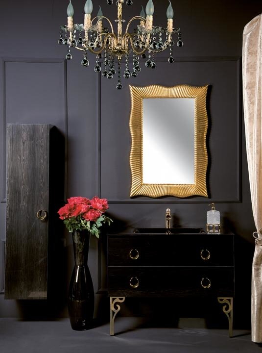 Зеркало Boheme NeoArt Soho 521 золото в ванную от интернет-магазине сантехники Sanbest