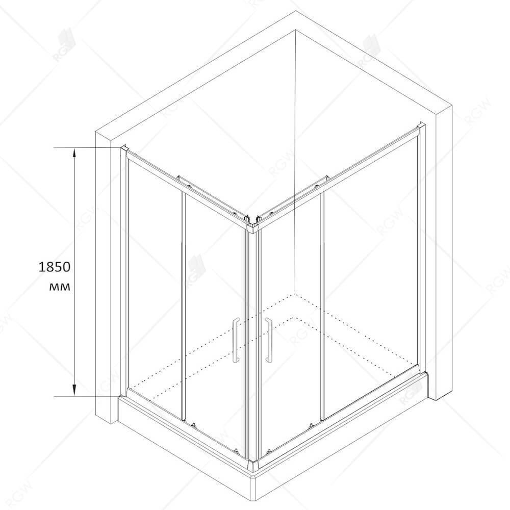 Душевой уголок RGW Classic CL-44 90x120 купить в интернет-магазине Sanbest