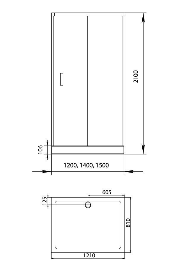 Душевой уголок Aquanet Alfa 1208-12 120х80 купить в интернет-магазине Sanbest