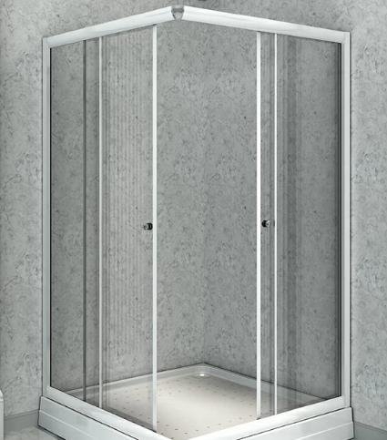 Душевой уголок Радомир Дрим 90x90 стекло прозрачное/профиль белый купить в интернет-магазине Sanbest