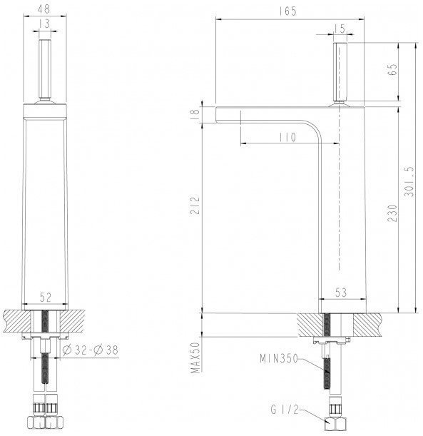 Смеситель для раковины Bravat SPRING F179113C-A купить в интернет-магазине сантехники Sanbest