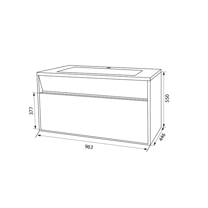 Тумба с раковиной IDDIS Esper ESP10W0i95K 100 белая для ванной в интернет-магазине Sanbest