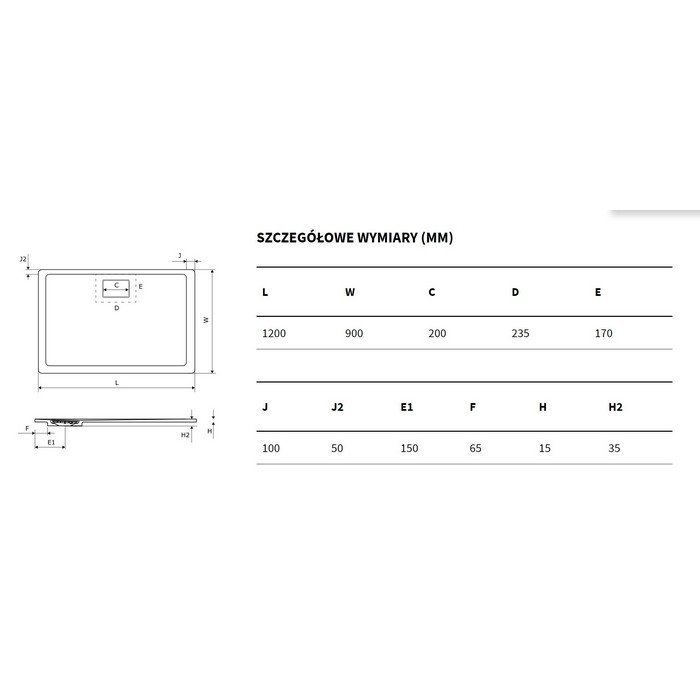 Душевой поддон Excellent Lavano 120x90 бежевый купить в интернет-магазине Sanbest