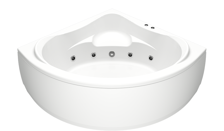 Ванна акриловая с гидромассажем BAS Мега 160x160 купить в интернет-магазине Sanbest