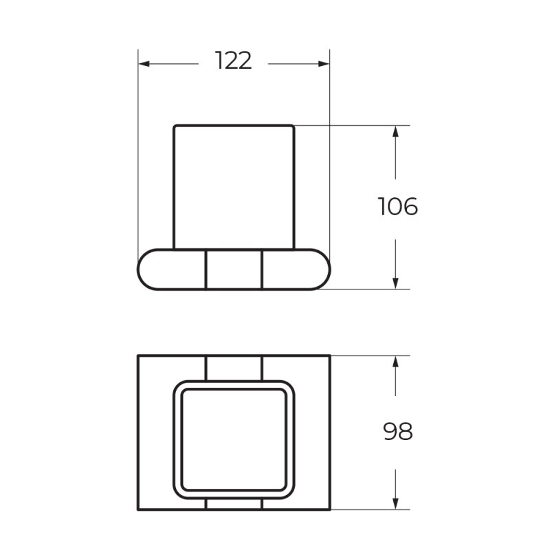 Стакан Art&Max PLATINO AM-E-3968-MB черный матовый купить в интернет-магазине сантехники Sanbest
