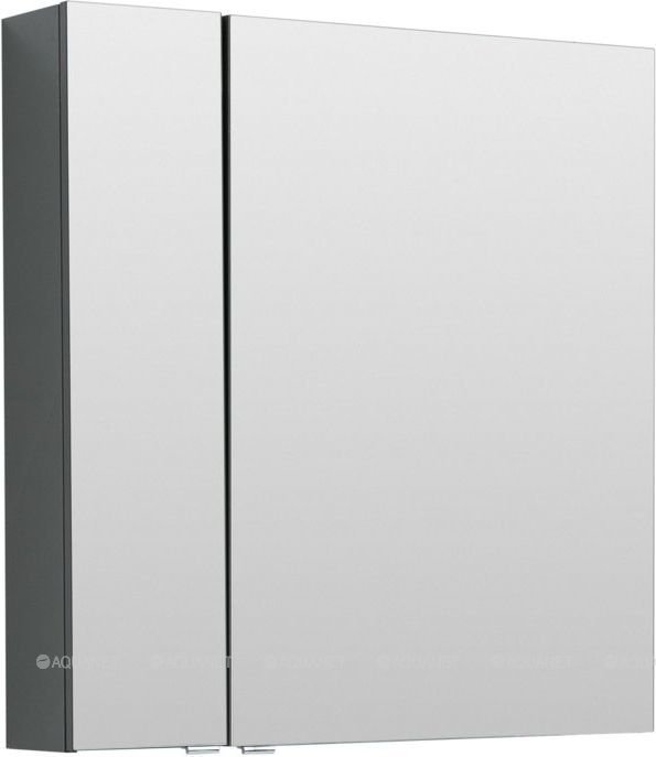 Зеркальный шкаф Aquanet Алвита 80 серый антрацит в ванную от интернет-магазине сантехники Sanbest