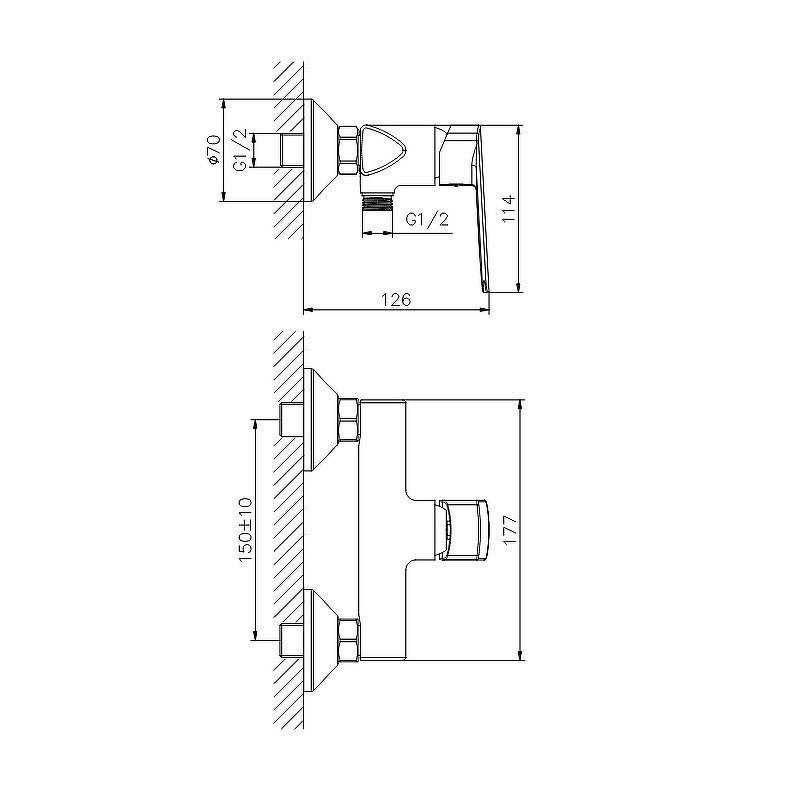 Смеситель для душа Koller Pool Style SL0450 купить в интернет-магазине сантехники Sanbest