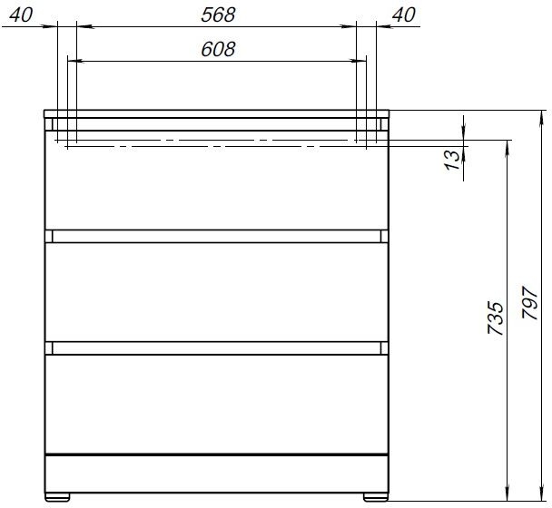 Комод Aquanet Сканди 302549 70 Дуб эдгрейн для ванной в интернет-магазине сантехники Sanbest