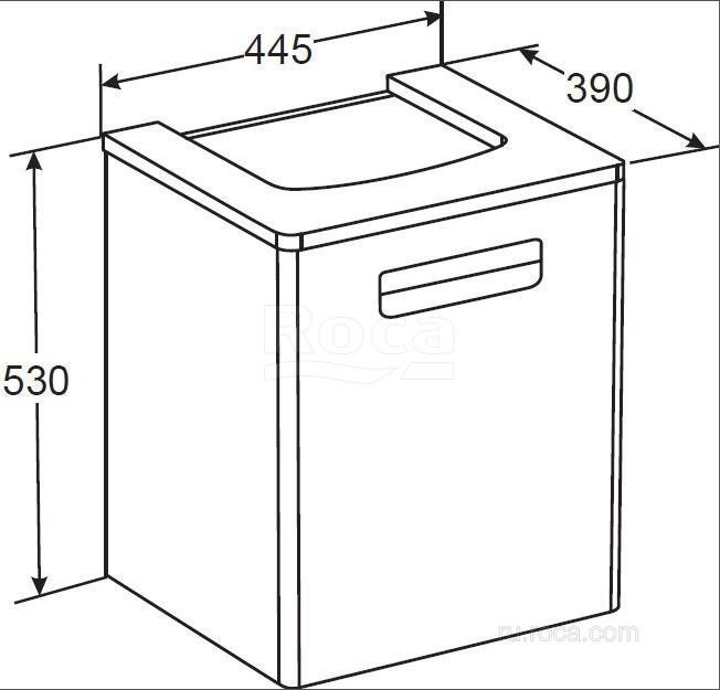 Тумба с раковиной Roca The Gap Original ZRU9302735 45 белый для ванной в интернет-магазине Sanbest