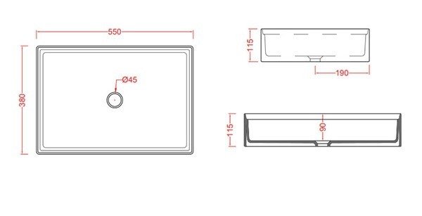 Раковина накладная Artceram SCALINO 38х55 SCL002 05 00 купить в интернет-магазине Sanbest