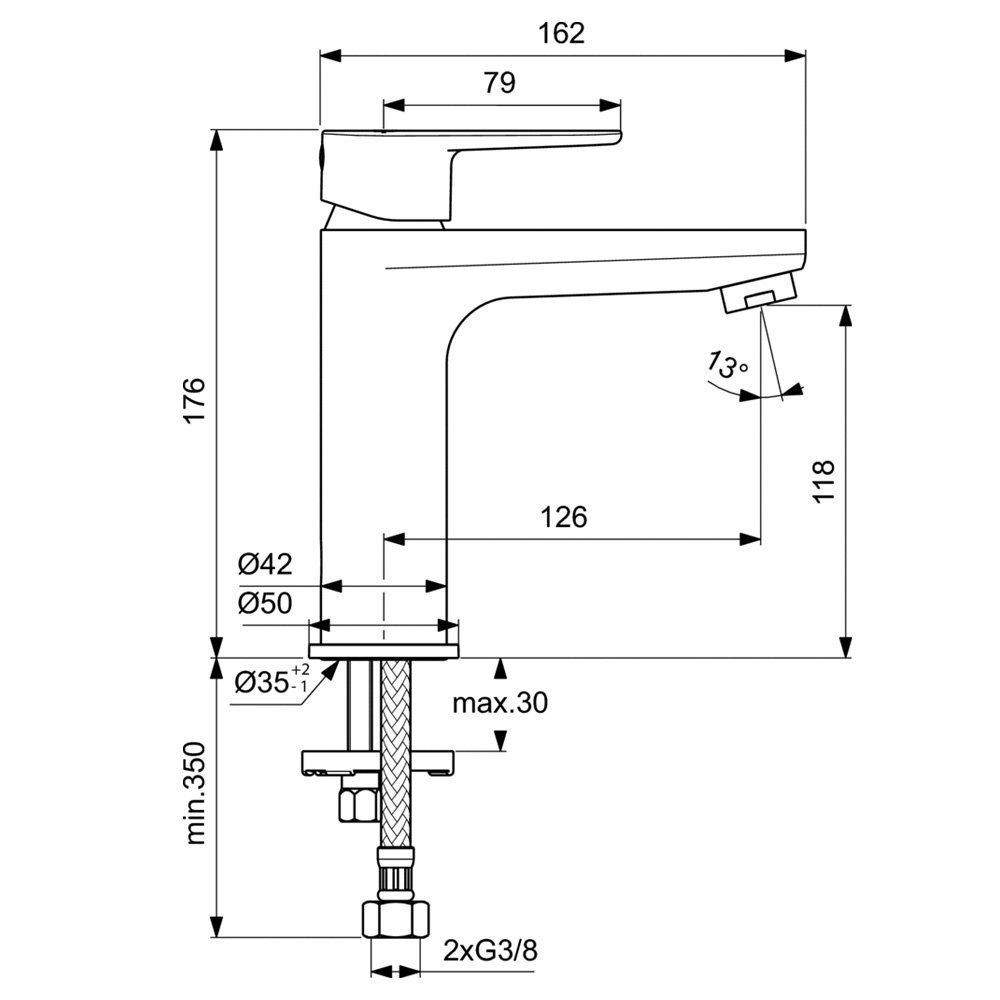 Смеситель для раковины Ideal Standard CERAFINE O BC554AA купить в интернет-магазине сантехники Sanbest