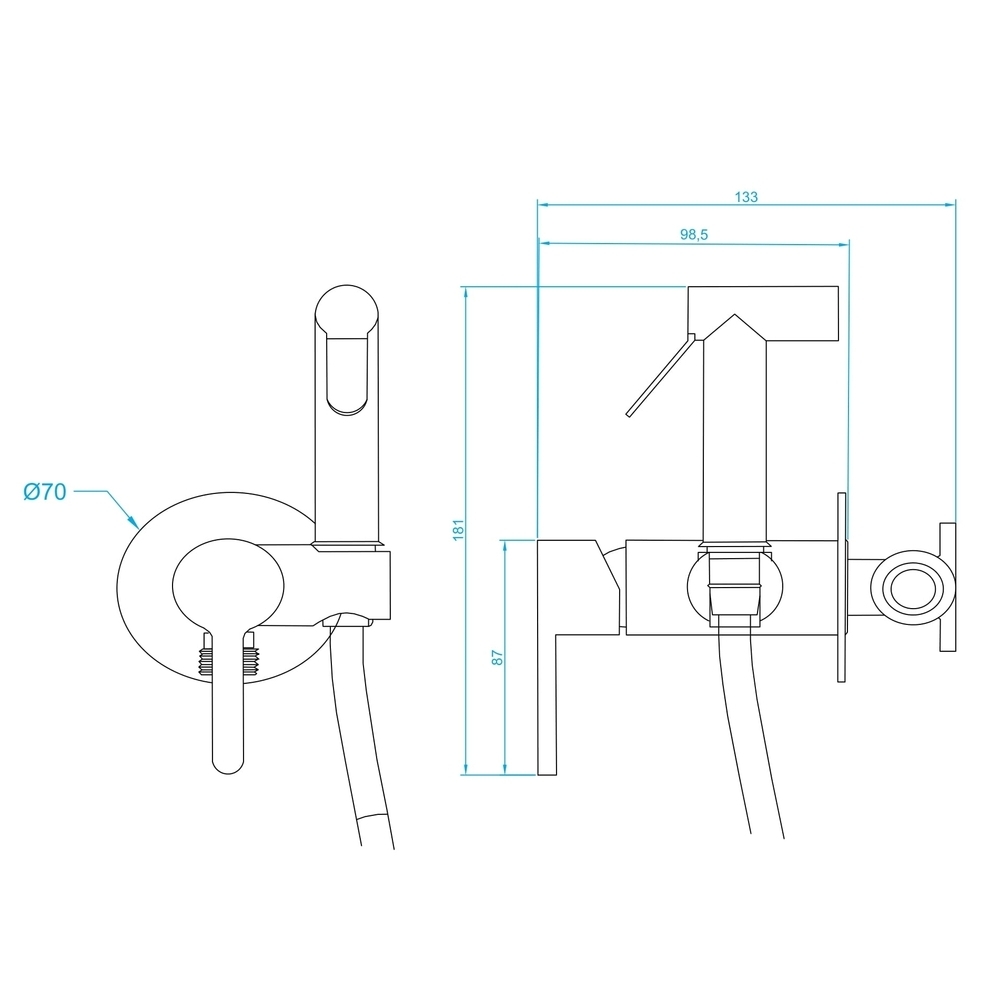 Гигиенический душ RGW Shower Panels SP-206 511408206-04 хром купить в интернет-магазине сантехники Sanbest