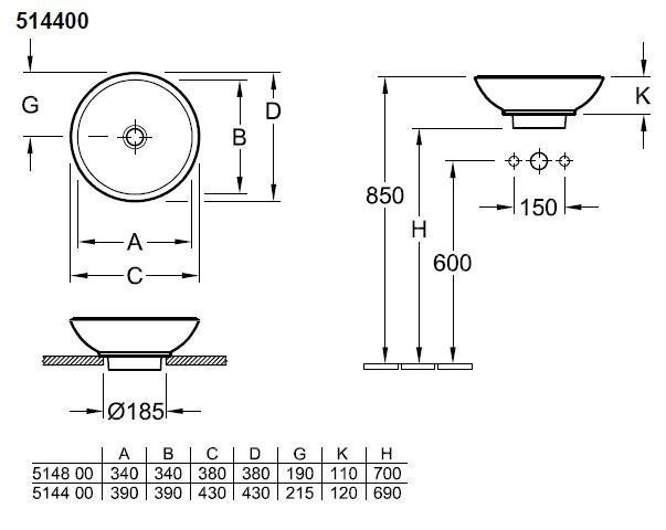 Раковина Villeroy&Boch Loop&Friends 51440001 43 купить в интернет-магазине Sanbest