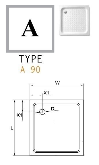 Душевой поддон Cezares TRAY-A-A-15-W 80х80 купить в интернет-магазине Sanbest