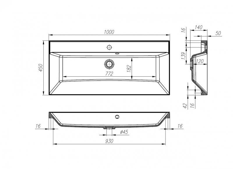 Тумба с раковиной BelBagno VITTORIA 2C SO 100 Bianco Opaco для ванной в интернет-магазине Sanbest