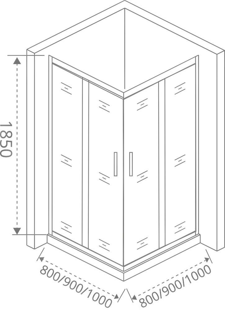 Душевой уголок Good door LATTE CR 90x90 матовый купить в интернет-магазине Sanbest