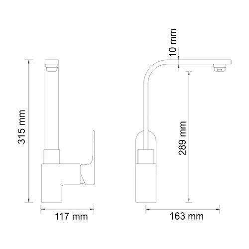 Смеситель для кухни WasserKRAFT Dinkel 5807 купить в интернет-магазине сантехники Sanbest