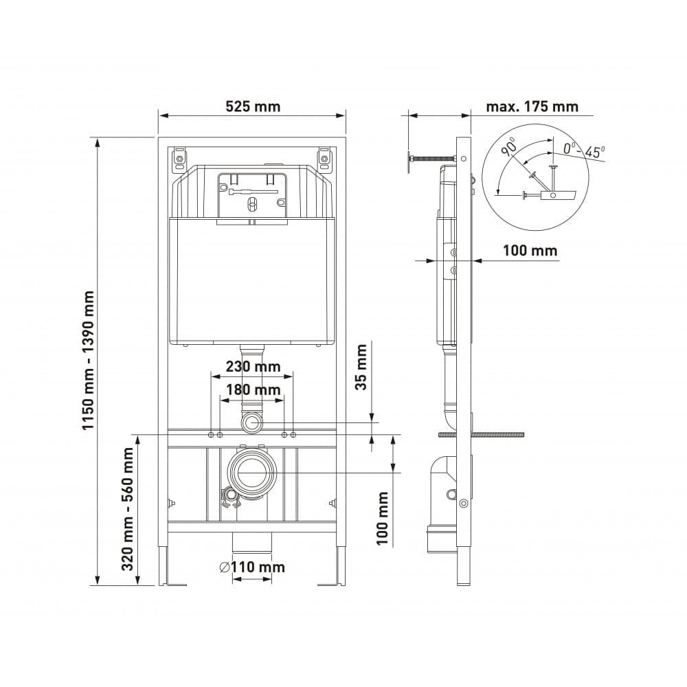 Унитаз подвесной Berges OKUS 43262 купить в интернет-магазине Sanbest