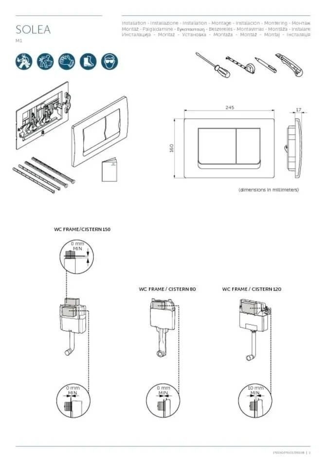 Кнопка для инсталляции Ideal Standard Solea R0108AA купить в интернет-магазине сантехники Sanbest