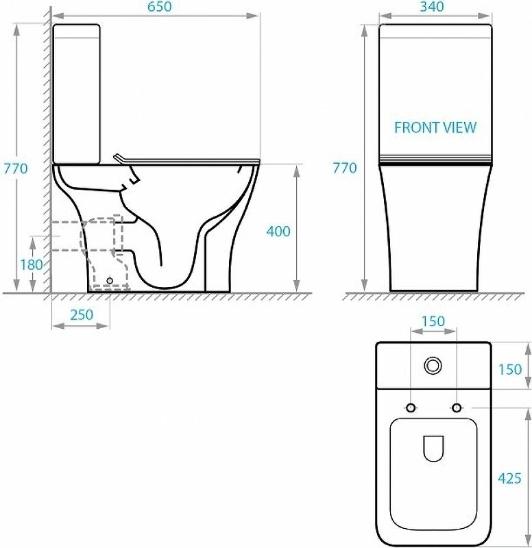 Унитаз напольный Koller Pool Trend безободковый, с крышкой микролифт, с бачком купить в интернет-магазине Sanbest