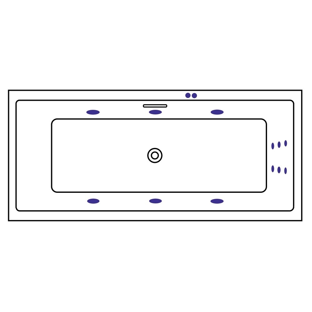 Ванна акриловая EXCELLENT Heaven Slim 180x80 LINE золото купить в интернет-магазине Sanbest