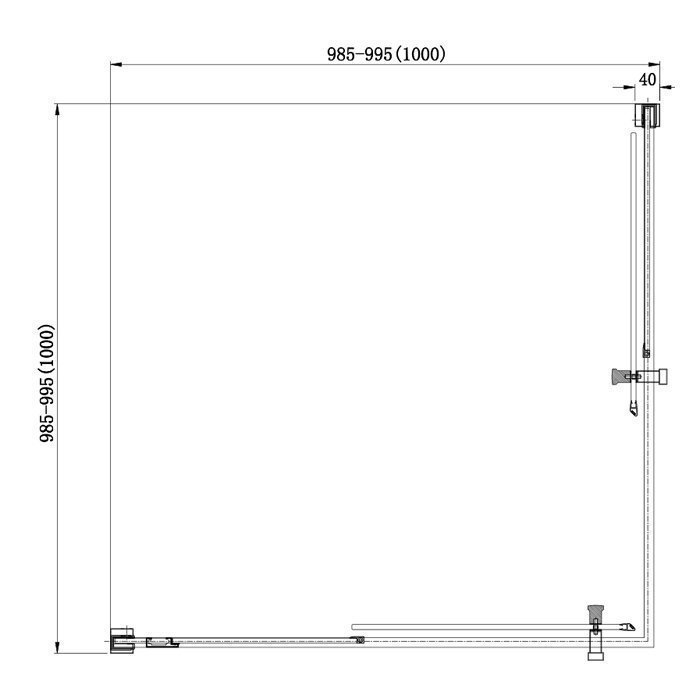 Душевой угол Aquanet Delta Cube NPE1142 100x100 купить в интернет-магазине Sanbest