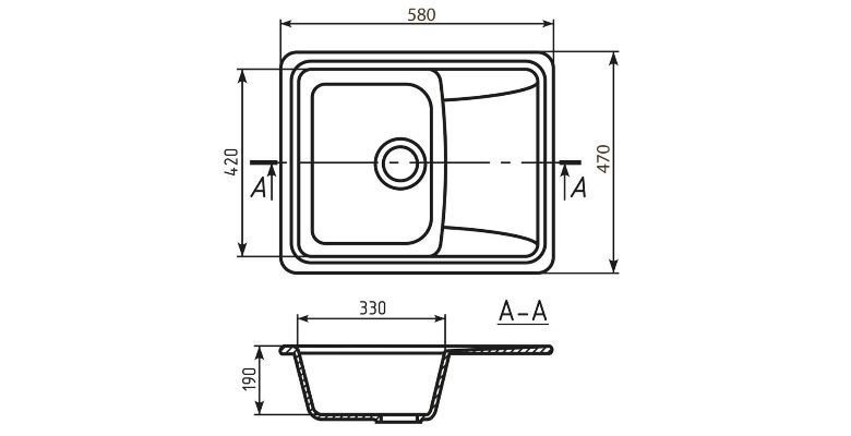 Мойка кухонная MIXLINE ML-GM26 525214 бежевый купить в интернет-магазине сантехники Sanbest