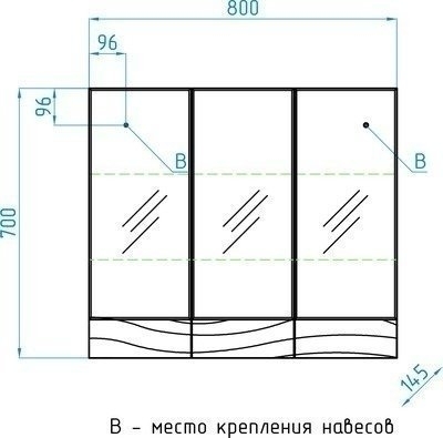 Зеркальный шкаф Style Line Вероника 80 в ванную от интернет-магазине сантехники Sanbest