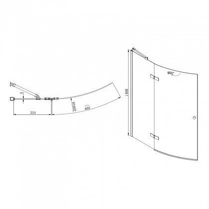 Шторка для ванны Mayorca Aquanet Beta 3 NF7221-1 hinge купить в интернет-магазине Sanbest