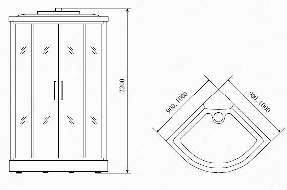 Душевая кабина Timo T 1101 100x100 купить в интернет-магазине Sanbest