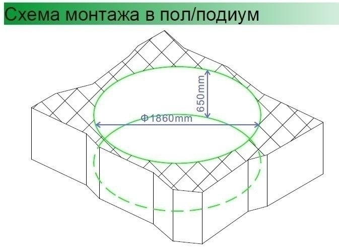 Ванна акриловая Gemy G9090 B 190x190 купить в интернет-магазине Sanbest