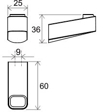 Крючок одинарный Ravak 10° X07P555 черный матовый купить в интернет-магазине сантехники Sanbest