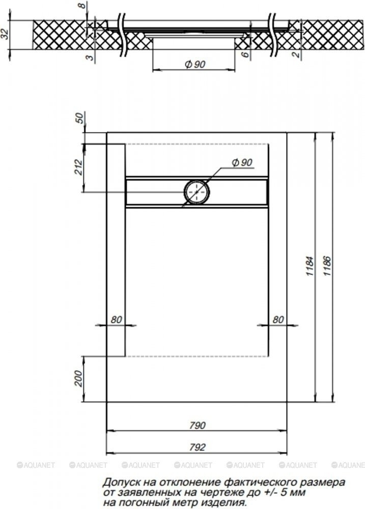 Душевой поддон Aquanet Pleasure 120x80 купить в интернет-магазине Sanbest