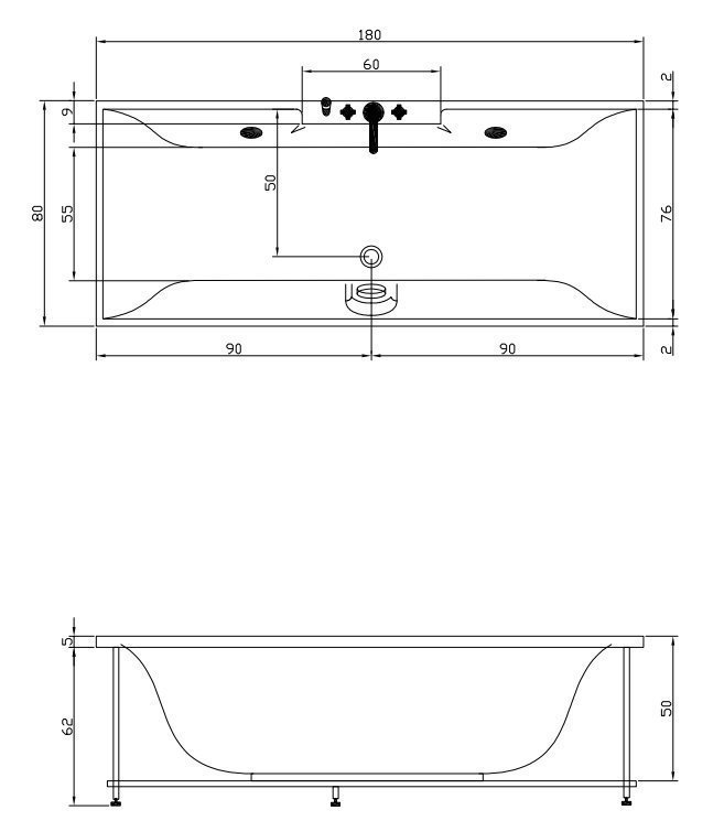 Гидромассажная ванна Aquatika Минима Basic 180x80 купить в интернет-магазине Sanbest