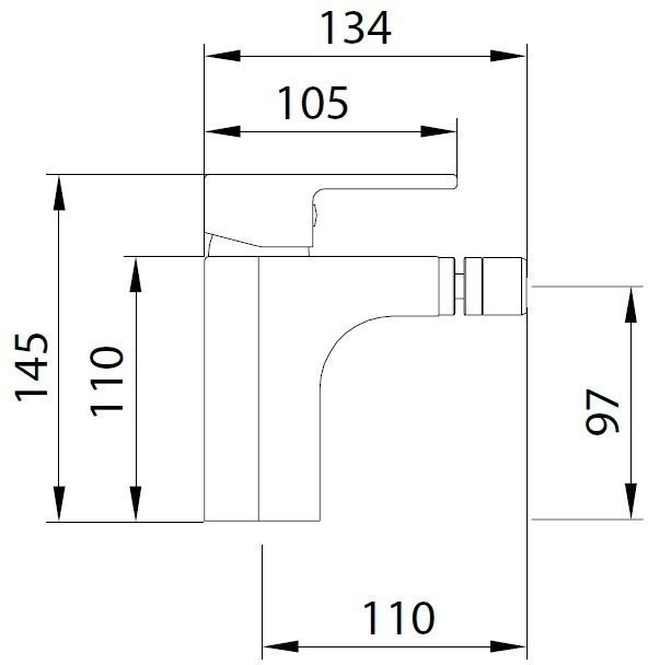 Смеситель для биде Koller Pool Round Arc RA0300 хром купить в интернет-магазине сантехники Sanbest