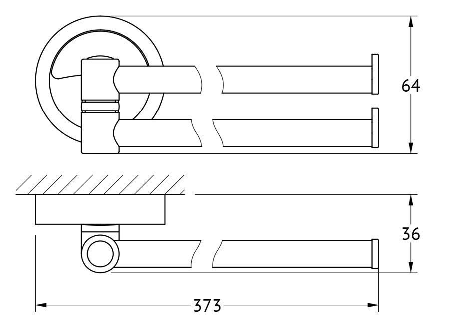 Полотенцедержатель двойной FBS Ellea 37 ELL 044 купить в интернет-магазине сантехники Sanbest