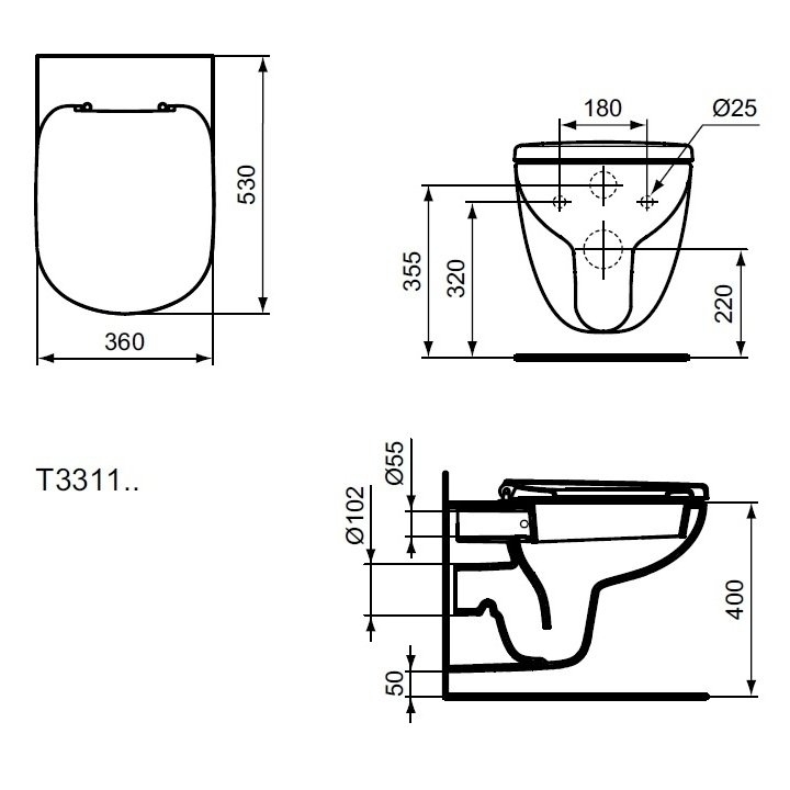 Унитаз подвесной Ideal Standard Tempo-IS T331101 купить в интернет-магазине Sanbest