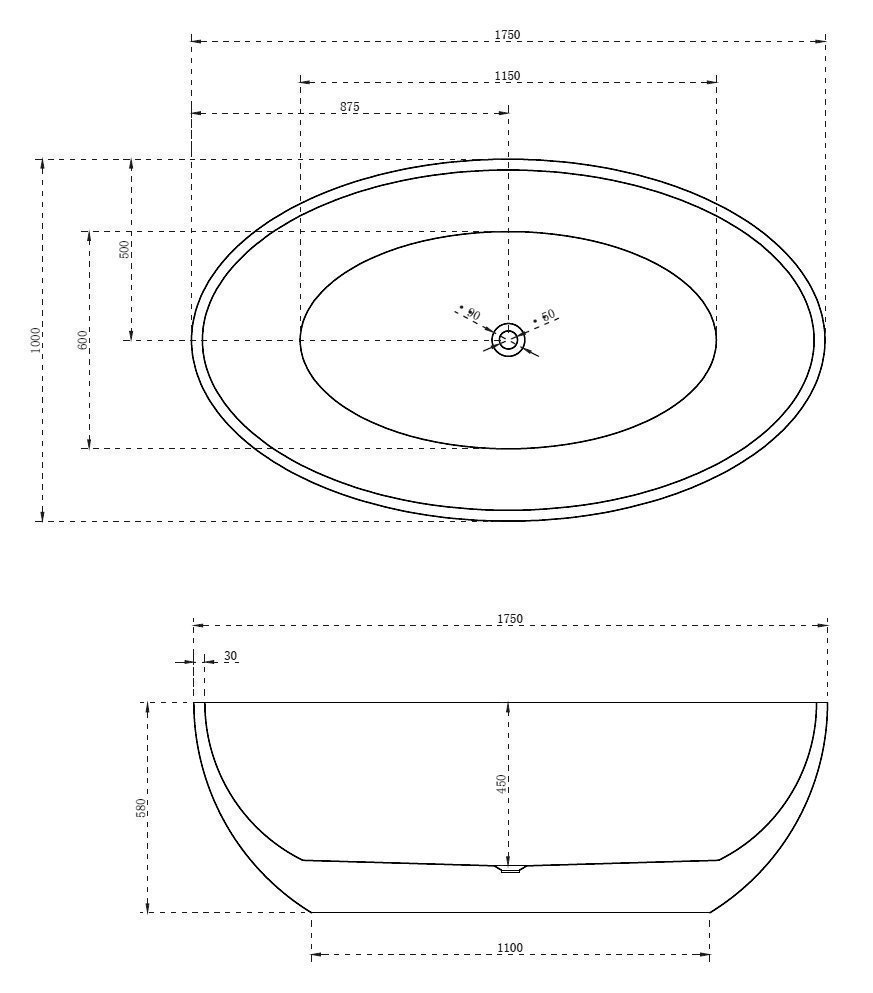 Ванна акриловая ABBER AB9249 175x100 купить в интернет-магазине Sanbest