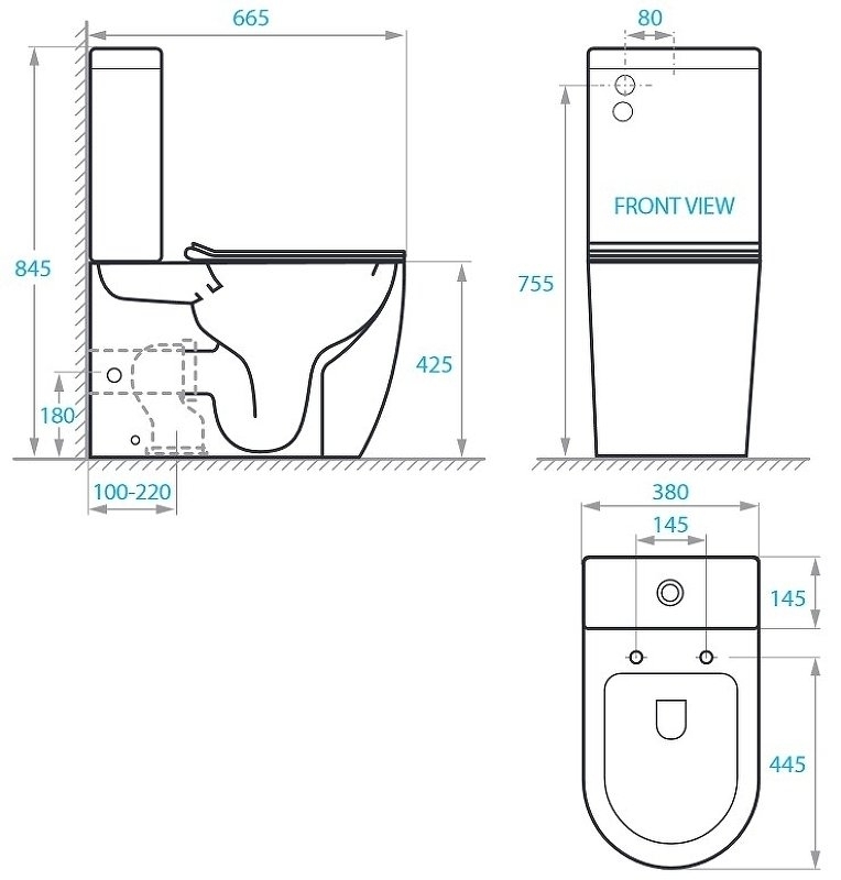 Унитаз напольный Koller Pool ROUND RN-0665-RC безободковый, с крышкой микролифт, с бачком купить в интернет-магазине Sanbest