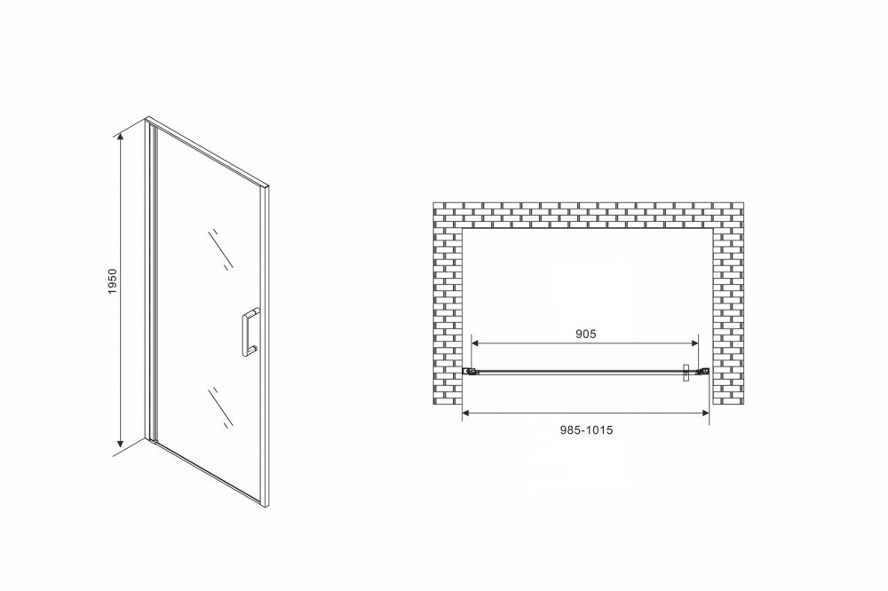 Душевая дверь Abber Sonnenstrand AG04100 100 купить в интернет-магазине Sanbest