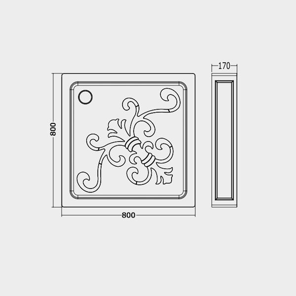 Душевой поддон Devon&Devon Arabesque 80x80 купить в интернет-магазине Sanbest