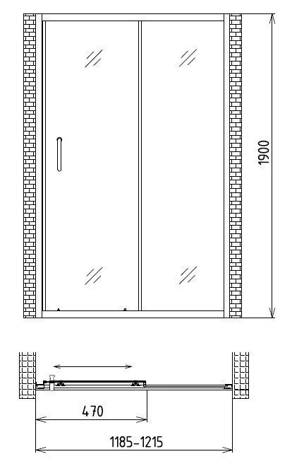 Душевая дверь Gemy Victoria S30191AM купить в интернет-магазине Sanbest