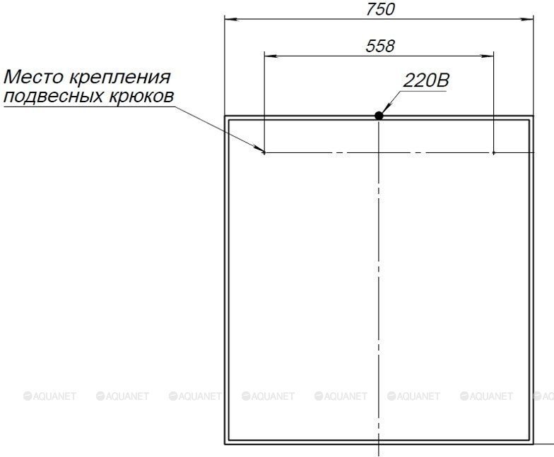 Зеркало Aquanet Nova Lite 75 дуб рошелье в ванную от интернет-магазине сантехники Sanbest